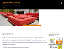 Tablet Screenshot of cojinesdeexterior.com